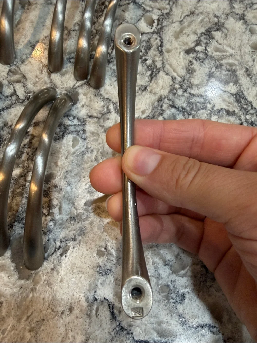 Brushed Nickel Cabinet Pull Handles - Set of 12